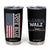 Harris Walz 2024 Election Tumbler Cup Vote Blue for Kamala President American Flag TB10 Black Print Your Wear