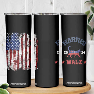 Kamala Harris Tim Walz 2024 Election Skinny Tumbler Cat Ladies Vote for Kamala President American Flag TB10 Print Your Wear