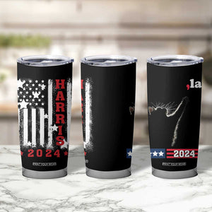 Cat Ladies for Kamala President Tumbler Cup Comma-La Harris 2024 Election Funny Kitty American Flag TB10 Print Your Wear