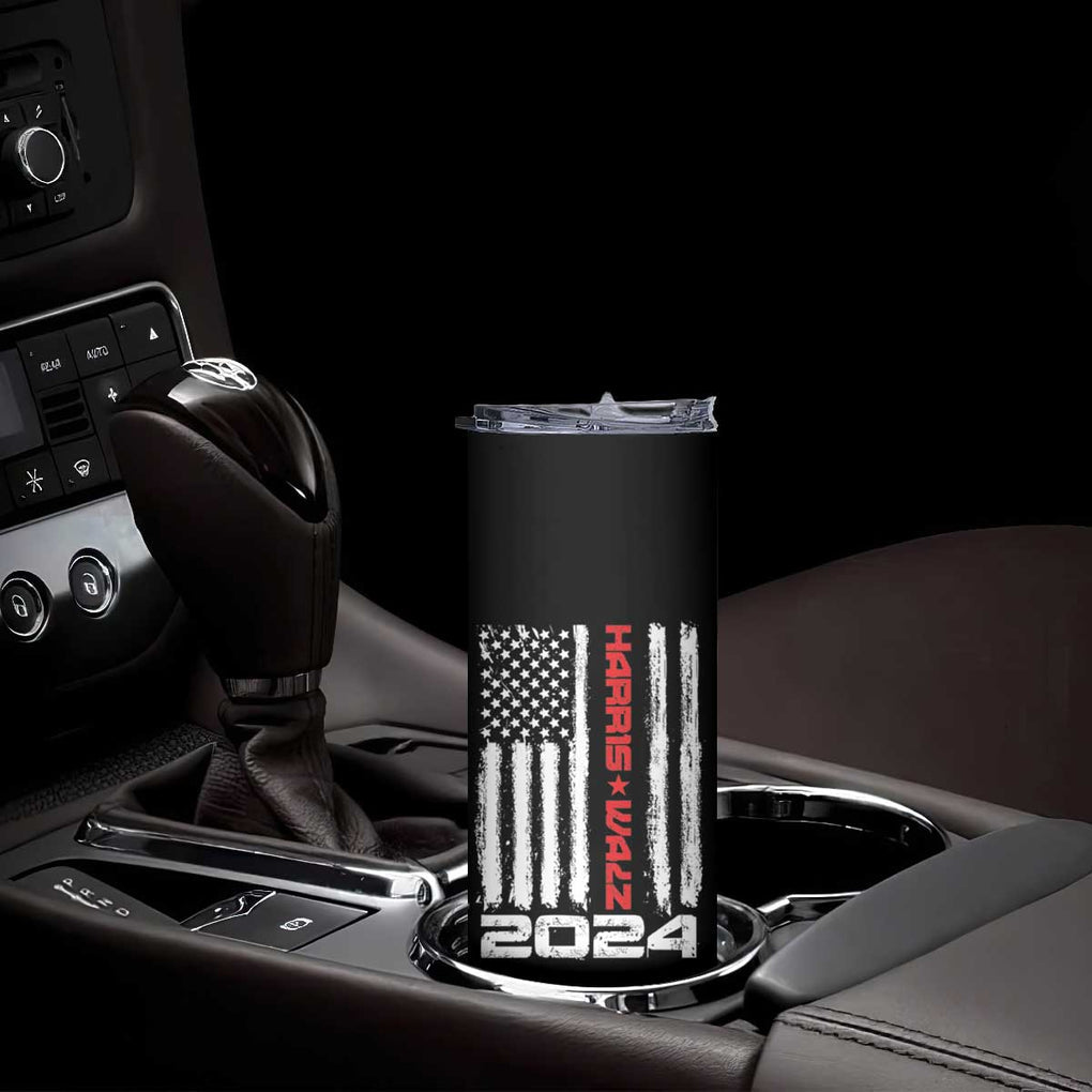 Kamala Harris Tim Walz 2024 Election Skinny Tumbler Freedom Means Mind Your Own Damn Business American Flag TB10 Print Your Wear