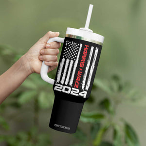 Kamala Harris Tim Walz 2024 Election Tumbler With Handle Freedom Means Mind Your Own Damn Business American Flag TB10 Print Your Wear