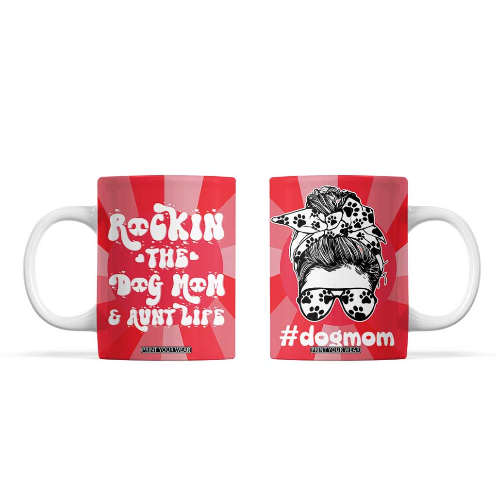 Aunt Gifts Coffee Mug Dog Mom Auntie Gifts From Niece Nephew TB10 Red Print Your Wear