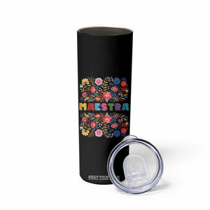 Maestra Bilingue Teacher Skinny Tumbler Cinco De Mayo Spanish Mexican Teacher In Spansish TB10 Print Your Wear