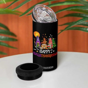 Happy Hallothanksmas Gnomes Fall 4 in 1 Can Cooler Tumbler Cute Gnome Fall Gift For Thanksgiving Halloween Christmas TB10 Print Your Wear