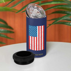 Harris Walz 2024 For The People 4 in 1 Can Cooler Tumbler Vote Blue Vice President VP American Flag TB10 Print Your Wear