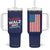 Harris Walz 2024 For The People Tumbler With Handle Vote Blue Vice President VP American Flag TB10 One Size: 40 oz Navy Print Your Wear