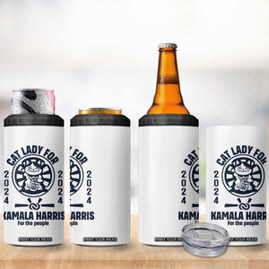 Childless Cat Lady Kamala 4 in 1 Can Cooler Tumbler Harris For The People President 2024 Feminist Womens Power TB10 Print Your Wear