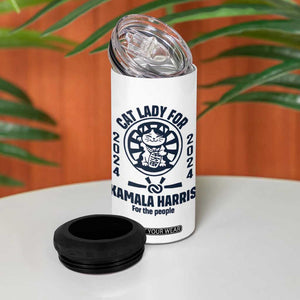 Childless Cat Lady Kamala 4 in 1 Can Cooler Tumbler Harris For The People President 2024 Feminist Womens Power TB10 Print Your Wear