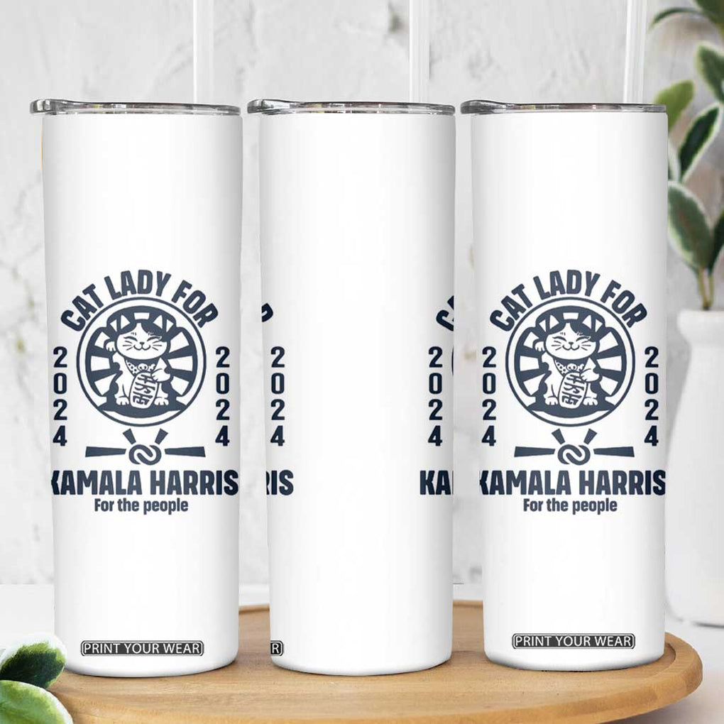 Childless Cat Lady Kamala Skinny Tumbler Harris For The People President 2024 Feminist Womens Power TB10 Print Your Wear