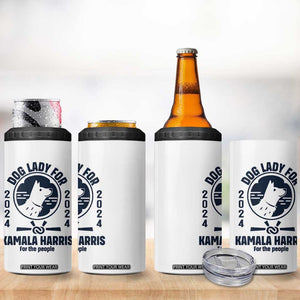 Childless Dog Lady Kamala 4 in 1 Can Cooler Tumbler Harris For The People President 2024 Feminist Womens Power TB10 Print Your Wear