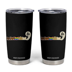 Peace LGBT Kamala Harris Tim Walz 2024 Tumbler Cup Comma La 'Kamala' Childless Cat Ladies Fun Gift TB10 Black Print Your Wear