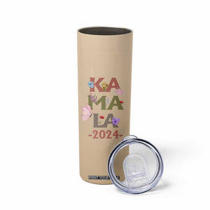 Kamala Harris 2024 Election Skinny Tumbler Madam President With Flower TB10 Print Your Wear