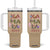 Kamala Harris 2024 Election Tumbler With Handle Madam President With Flower TB10 One Size: 40 oz Brown Print Your Wear