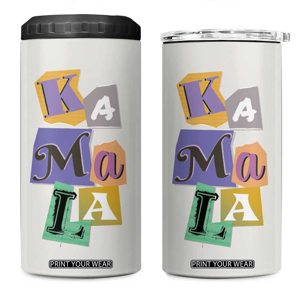 Funny Kamala Harris 2024 4 in 1 Can Cooler Tumbler 47 th President USA America 2024 Election TB10 One Size: 16 oz Cream Print Your Wear