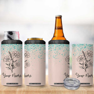 Personalized Gifts for Her 4 in 1 Can Cooler Tumbler Custom Name Flower Bridesmaid Proposal Birthday Christmas Gift TB10 Print Your Wear