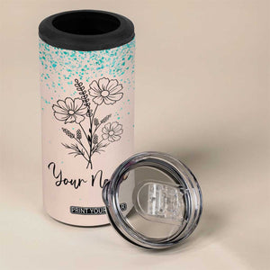 Personalized Gifts for Her 4 in 1 Can Cooler Tumbler Custom Name Flower Bridesmaid Proposal Birthday Christmas Gift TB10 Print Your Wear