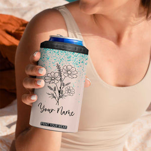 Personalized Gifts for Her 4 in 1 Can Cooler Tumbler Custom Name Flower Bridesmaid Proposal Birthday Christmas Gift TB10 Print Your Wear