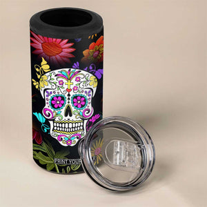 Personalized Gift 4 in 1 Can Cooler Tumbler Custom Name Sugar Skull Mexican Art Birthday Christmas Gifts for Her TB10 Print Your Wear