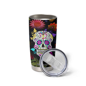 Personalized Gift Tumbler Cup Custom Name Sugar Skull Mexican Art Birthday Christmas Gifts for Her TB10 Print Your Wear