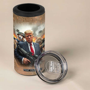 Make Pets Safe Again Trump 2024 Save Our Pets 4 in 1 Can Cooler Tumbler American Flag TB10 Print Your Wear