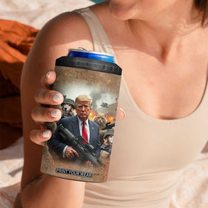 Make Pets Safe Again Trump 2024 Save Our Pets 4 in 1 Can Cooler Tumbler American Flag TB10 Print Your Wear