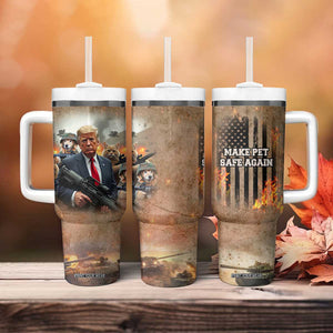 Make Pets Safe Again Trump 2024 Save Our Pets Tumbler With Handle American Flag TB10 Print Your Wear