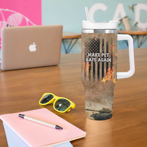 Make Pets Safe Again Trump 2024 Save Our Pets Tumbler With Handle American Flag TB10 Print Your Wear