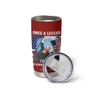 Trump 2024 Legend Tumbler Cup Trump Assassination Attempt Make America Strong Again Unstoppable Trump Shot American Flag TB10 Print Your Wear