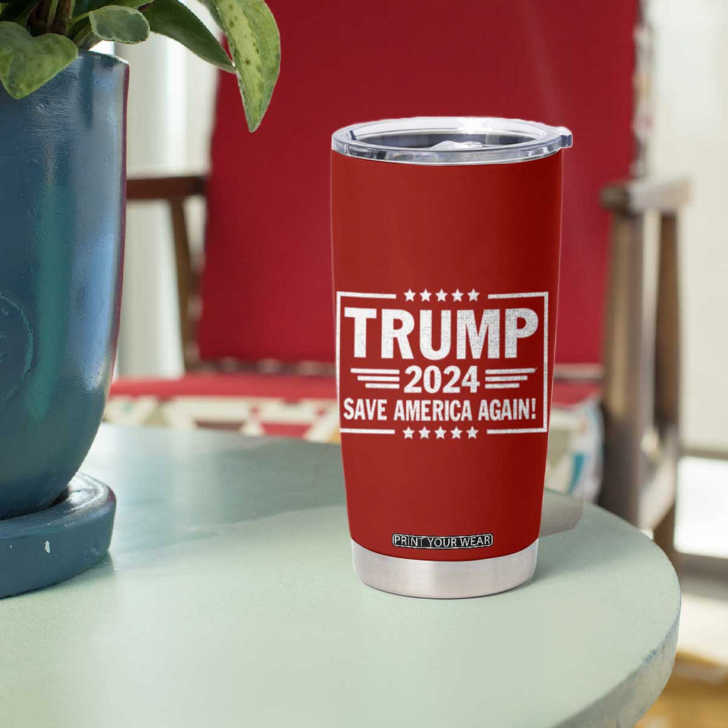 Trump 2024 Legend Tumbler Cup Trump Assassination Attempt Make America Strong Again Unstoppable Trump Shot American Flag TB10 Print Your Wear