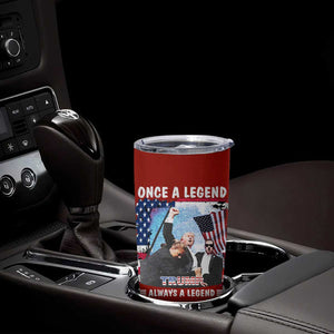 Trump 2024 Legend Tumbler Cup Trump Assassination Attempt Make America Strong Again Unstoppable Trump Shot American Flag TB10 Print Your Wear