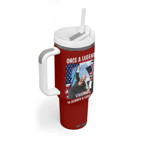 Trump 2024 Legend Tumbler With Handle Trump Assassination Attempt Make America Strong Again Unstoppable Trump Shot American Flag TB10 Print Your Wear