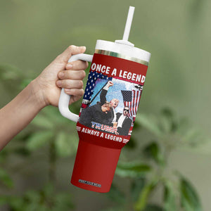 Trump 2024 Legend Tumbler With Handle Trump Assassination Attempt Make America Strong Again Unstoppable Trump Shot American Flag TB10 Print Your Wear