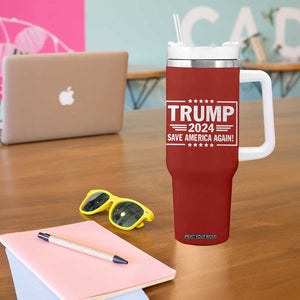 Trump 2024 Legend Tumbler With Handle Trump Assassination Attempt Make America Strong Again Unstoppable Trump Shot American Flag TB10 Print Your Wear