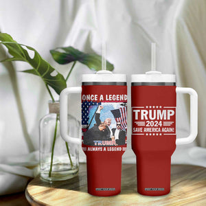 Trump 2024 Legend Tumbler With Handle Trump Assassination Attempt Make America Strong Again Unstoppable Trump Shot American Flag TB10 Print Your Wear