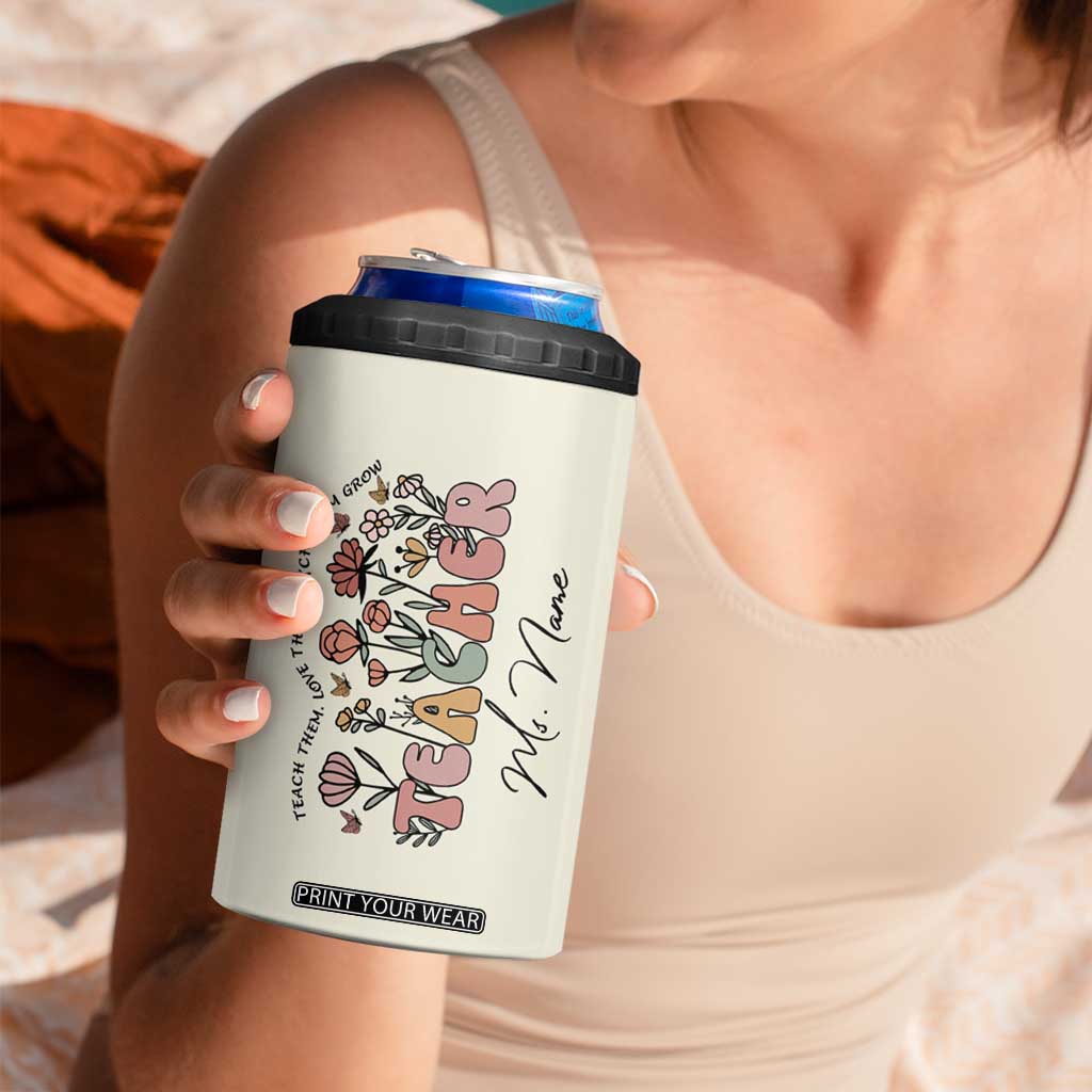 Personalized Teacher Appreciation Gifts 4 in 1 Can Cooler Tumbler Custome Name Back to School Thank You Christmas Gift Bulk TB10 Print Your Wear