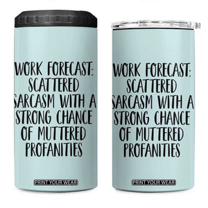 Funny Coworker Gifts 4 in 1 Can Cooler Tumbler Work Forecast Sarcastic Gag Present for Boss Employer Teal Mint TB10 One Size: 16 oz Teal Mint Print Your Wear