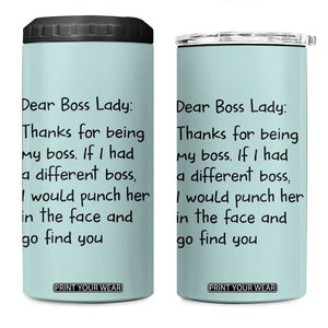 Funny Boss Gifts for Women 4 in 1 Can Cooler Tumbler Bosses Day Funny Boss Lady Gift Ideas TB10 One Size: 16 oz Pink Print Your Wear