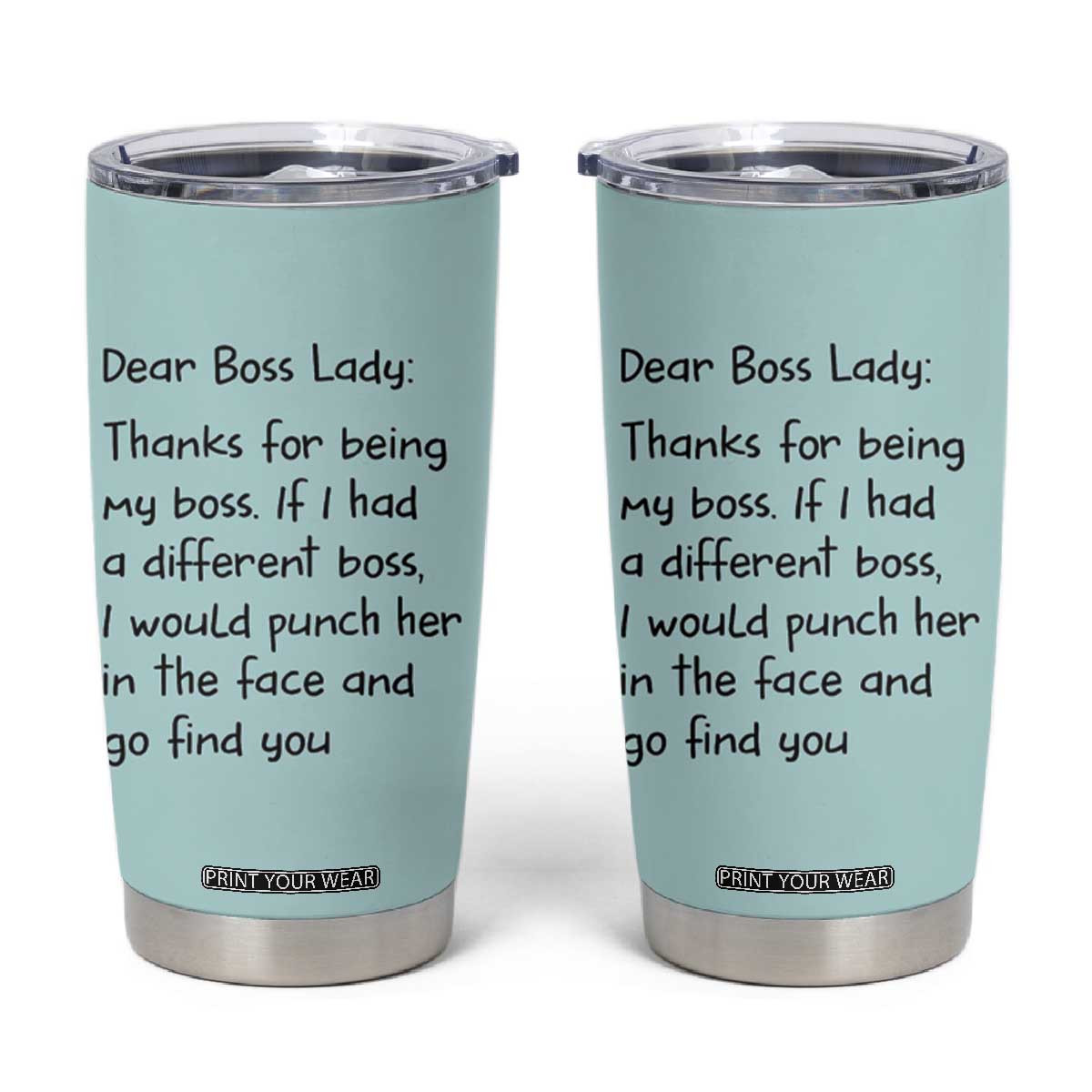 Funny Boss Gifts for Women Tumbler Cup Bosses Day Funny Boss Lady Gift Ideas TB10 Pink Print Your Wear