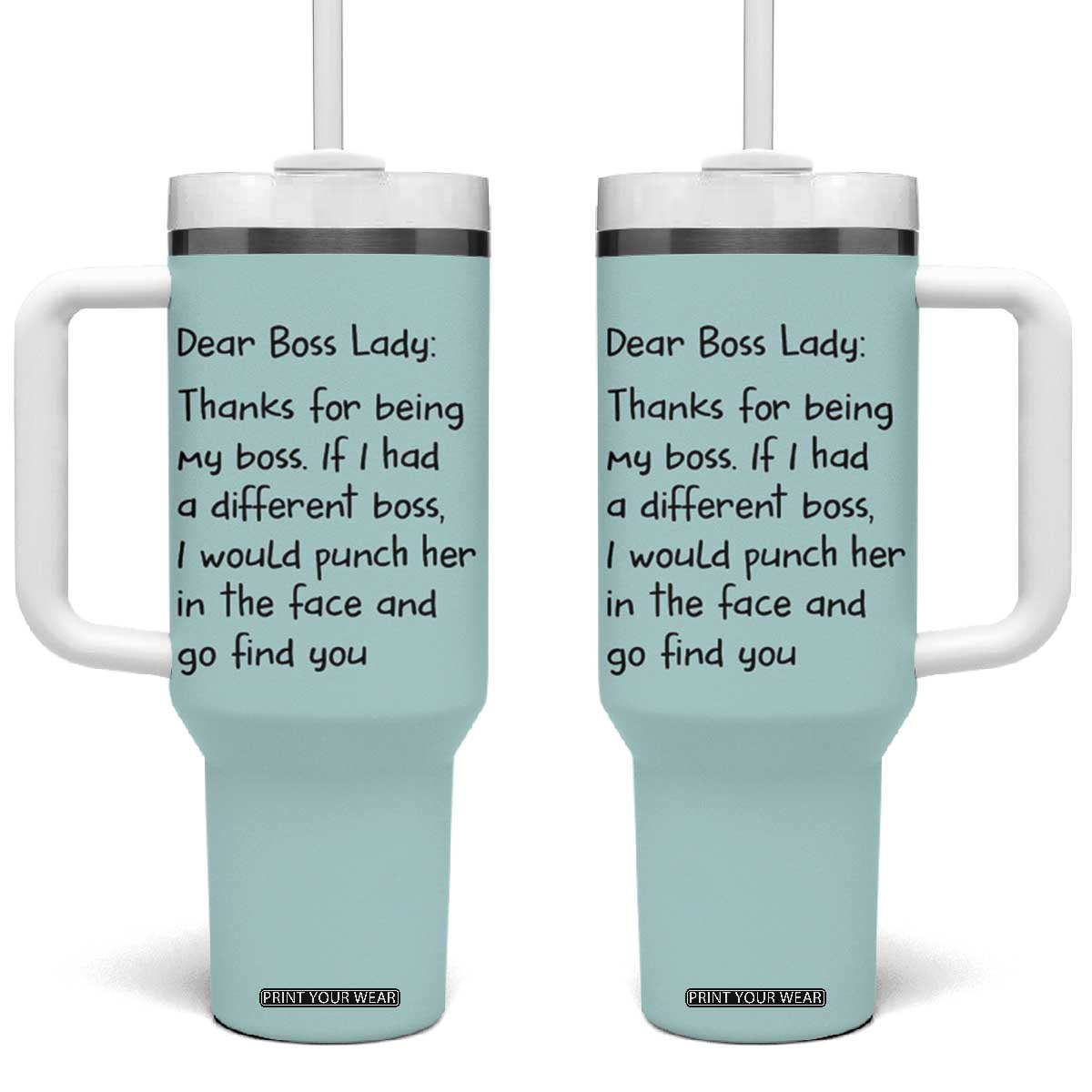 Funny Boss Gifts for Women Tumbler With Handle Bosses Day Funny Boss Lady Gift Ideas TB10 One Size: 40 oz Pink Print Your Wear