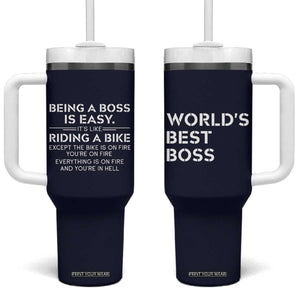 Funny Boss Gifts Tumbler With Handle Birthday Christmas Gift from Employees TB10 One Size: 40 oz Navy Print Your Wear