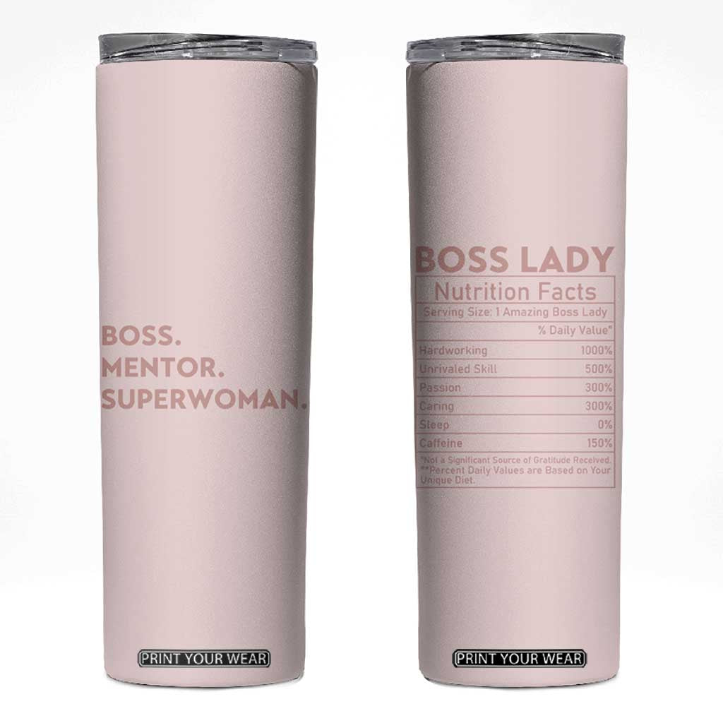 Boss Gifts for Women Skinny Tumbler Boss Lady Mentor Superwoman Christmas Birthday Gift TB10 Pink Print Your Wear