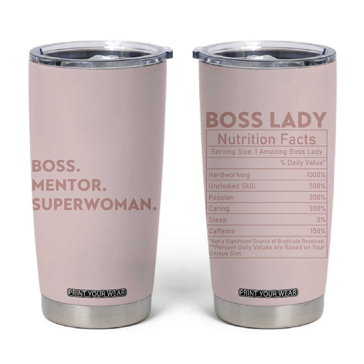 Boss Gifts for Women Tumbler Cup Boss Lady Mentor Superwoman Christmas Birthday Gift TB10 Pink Print Your Wear