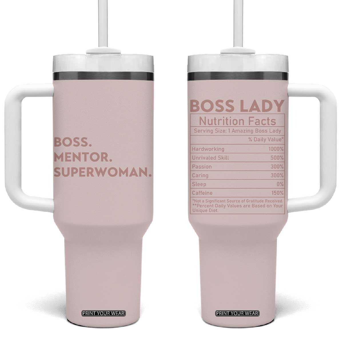 Boss Gifts for Women Tumbler With Handle Boss Lady Mentor Superwoman Christmas Birthday Gift TB10 One Size: 40 oz Pink Print Your Wear