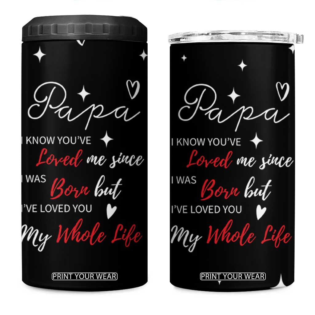 Gifts For Dad 4 in 1 Can Cooler Tumbler I Love You Dad Gift from Daughter Son TB10 One Size: 16 oz Black Print Your Wear