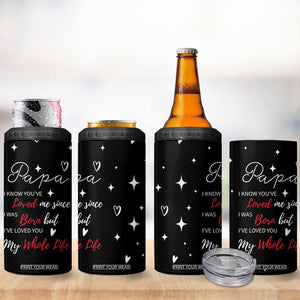 Gifts For Dad 4 in 1 Can Cooler Tumbler I Love You Dad Gift from Daughter Son TB10 Print Your Wear