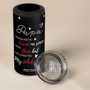 Gifts For Dad 4 in 1 Can Cooler Tumbler I Love You Dad Gift from Daughter Son TB10 Print Your Wear