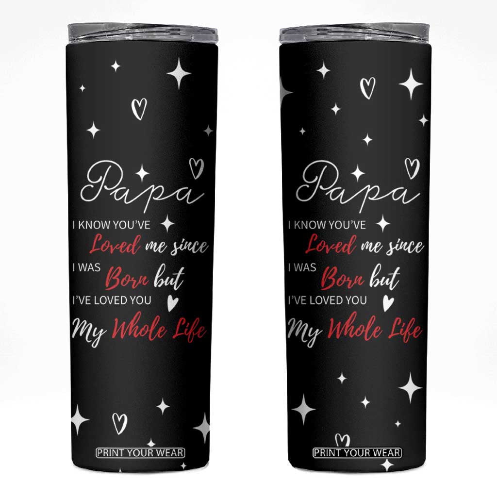 Gifts For Dad Skinny Tumbler I Love You Dad Gift from Daughter Son TB10 Black Print Your Wear