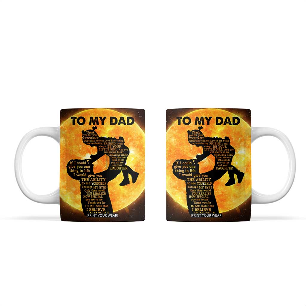 Dad Gifts From Daughter Coffee Mug Fathers Day Girl Dad TB10 Black Print Your Wear