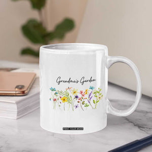 Grandmas Garden Coffee Mug Flower Mothers Day Gift TB10 Print Your Wear