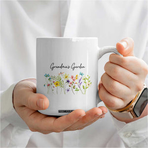 Grandmas Garden Coffee Mug Flower Mothers Day Gift TB10 Print Your Wear